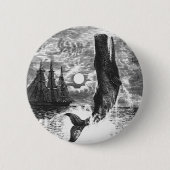  snaarwalvissen, zeedieren ronde button 5,7 cm (Voorkant)