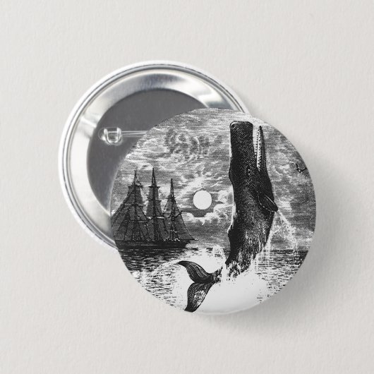  snaarwalvissen, zeedieren ronde button 5,7 cm (Voorkant /achterkant)