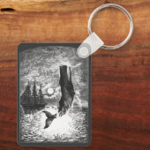  snaarwalvissen, zeedieren sleutelhanger (Achterkant)