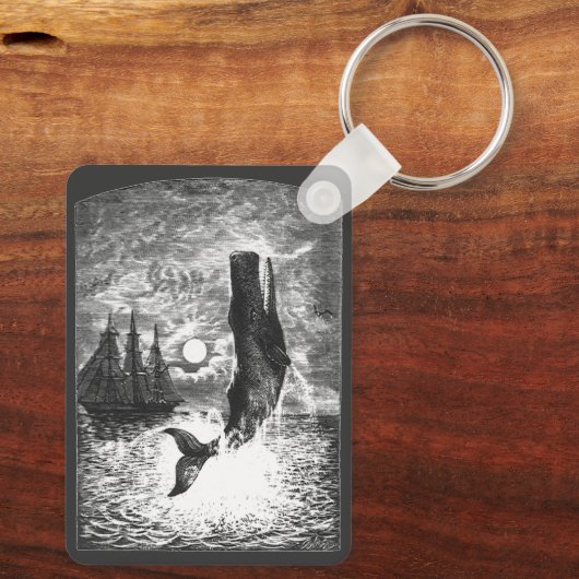  snaarwalvissen, zeedieren sleutelhanger (Achterkant)