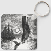  snaarwalvissen, zeedieren sleutelhanger (Achterkant)