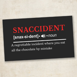 Snaccident - Aanpasbare Woordenboekdefinitie Rechthoekige Sticker
