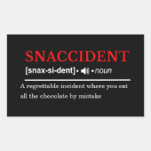 Snaccident -  definitie van woordenboek rechthoekige sticker (Voorkant)