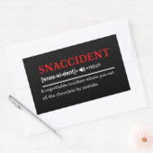 Snaccident -  definitie van woordenboek rechthoekige sticker (Envelop)