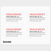 Snaccident -  definitie van woordenboek rechthoekige sticker (Vel)