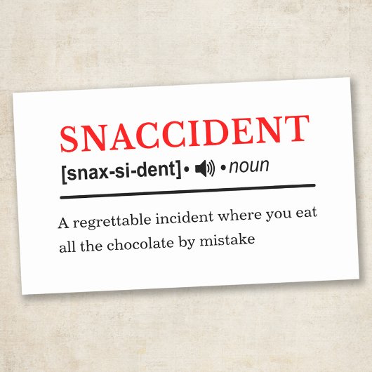 Snaccident -  definitie van woordenboek rechthoekige sticker