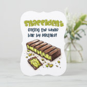 Snaccident: Eet de hele chocolade Kunafa كنافة Kaart (Staand voorkant)