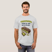 Snaccident: Eet de hele chocolade Kunafa كنافة T-shirt (Voorkant volledig)