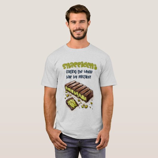 Snaccident: Eet de hele chocolade Kunafa كنافة T-shirt (Voorkant volledig)