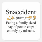 Snaccident Potato Chips Vierkante Sticker (Voorkant)