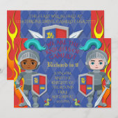 Snachten van de Rondetafel Camelot Party nodigt ui Kaart (Voorkant / Achterkant)