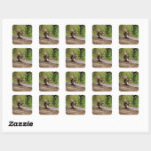 Snack Aanval Vierkante Sticker (Vel)