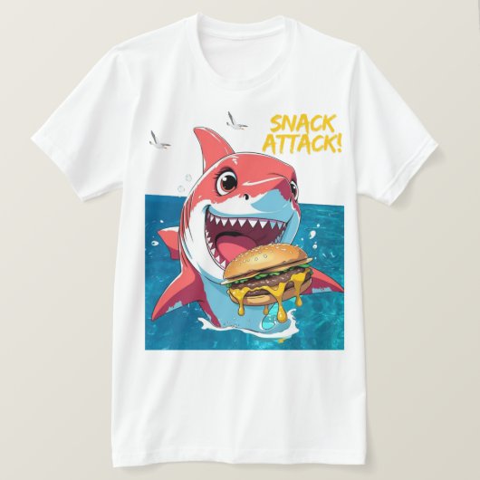 Snack Attack Haai T-shirt (Design voorkant)