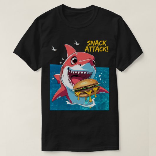 Snack Attack Haai T-shirt (Design voorkant)