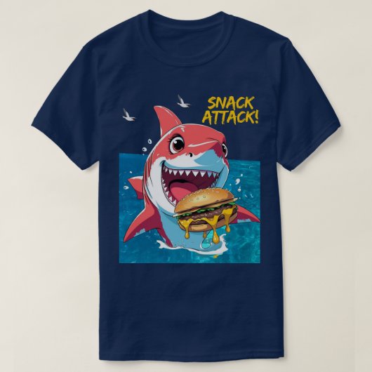Snack Attack Haai T-shirt (Design voorkant)