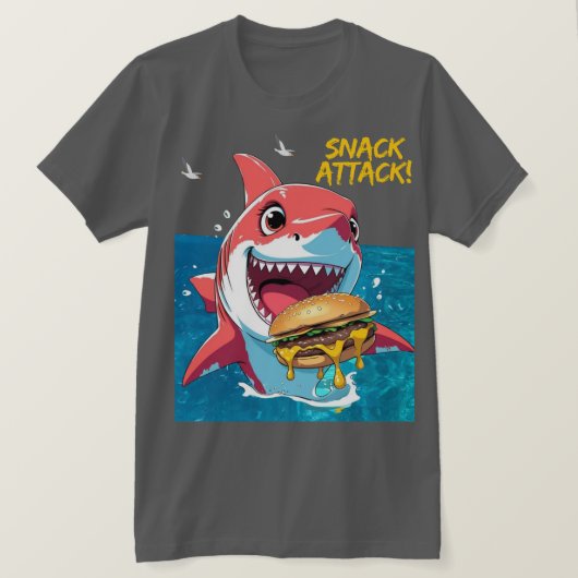 Snack Attack Haai T-shirt (Design voorkant)