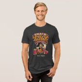 Snack Attack Honger Modus Gepersonaliseerde Grappi Tri-Blend Shirt (Voorkant volledig)