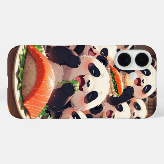 Snack Attack Panda Case-Mate iPhone Case (Achterkant (horizontaal))