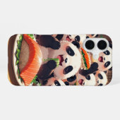 Snack Attack Panda iPhone 16 Hoesje (Achterkant horizontaal)