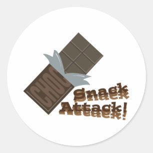 Snack Attack Ronde Sticker
