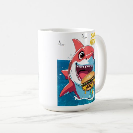 Snack Attack Shark Mug Koffiemok (Voorkant rechts)