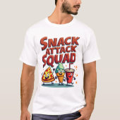 Snack Attack Squad – Leuke snack-thema T-shirt (Voorkant)