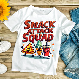 Snack Attack Squad – Leuke snack-thema T-shirt