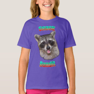 Snack Bandit Funny Raccoon Kinder T-shirt