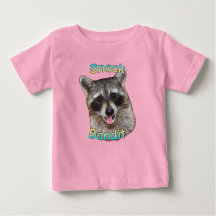 Snack Bandit Funny Raccoon Peuter T-shirt – Schatt