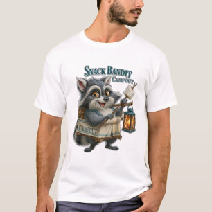 Snack Bandit Kampeerpret Funny Wasbeer Kamperen T-shirt