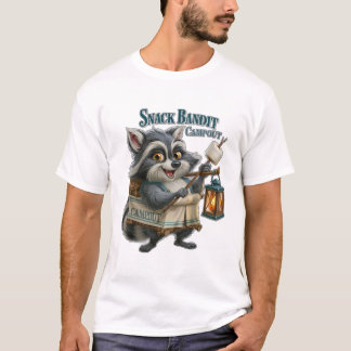 Snack Bandit Kampeerpret Funny Wasbeer Kamperen T-shirt
