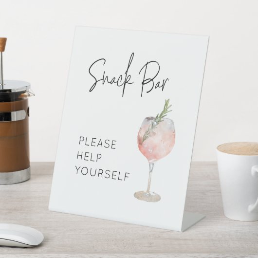 Snack Bar Teken voor Verjaardagsfeest Reclamebord Met Voetstuk (Insitu)