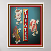 Snack Bar-tekens van theater afdrukken 16x20 Poster (Voorkant)