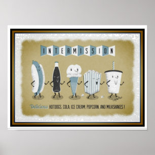 Snack Bar voor Movie-bioscoopinterferentie Poster