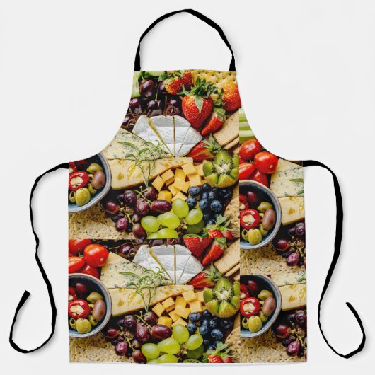 Snack board met kaas, vruchten en scheurtjes schort (Voorkant)