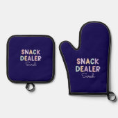 Snack dealer grappige moeder Moederdag Gift Ovenwant & Pannenlap Set (Voorkant)