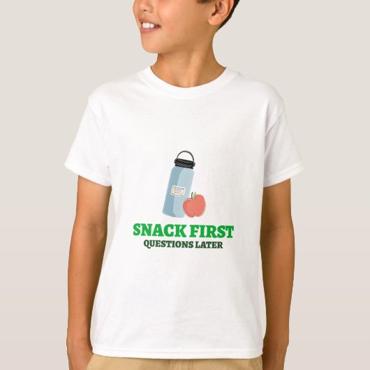 Snack Eerste Vragen Later-School Lunch Break T-shirt (Voorkant)