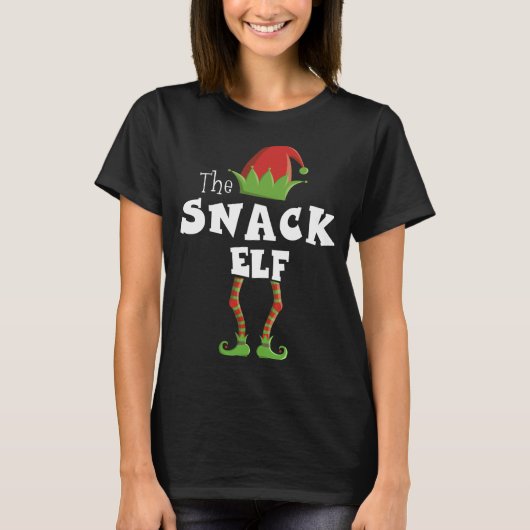 Snack Elf Xmas Pajama T-shirt (Voorkant)