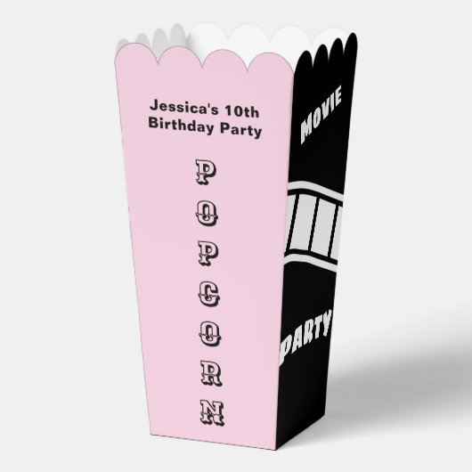 Snack Film Nacht Custom Popcorn Verjaardagsfeest Bedankdoosjes (Voorkant)
