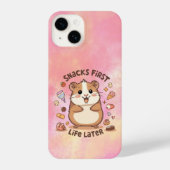 Snack First, Life Later – Funny Snack Lover  iPhone Hoesje (Achterkant)