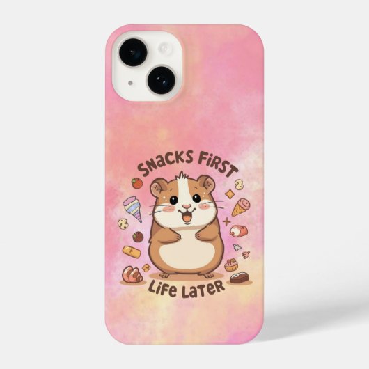 Snack First, Life Later – Funny Snack Lover  iPhone Hoesje (Achterkant)