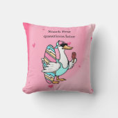 Snack First, Questions Later Pillow | Cool Duck wi Kussen (Voorkant)