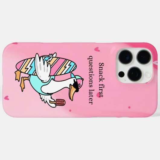 Snack First, Questions Later Shirt | Cool Duck  Case-Mate iPhone Case (Achterkant (horizontaal))