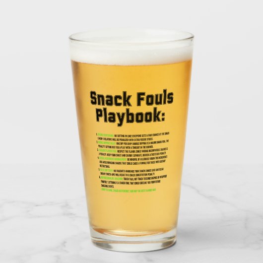 Snack Fouls Playbook Glas (Voorkant gevuld)
