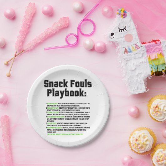 Snack Fouls Playbook Papieren Bordje (Feest)