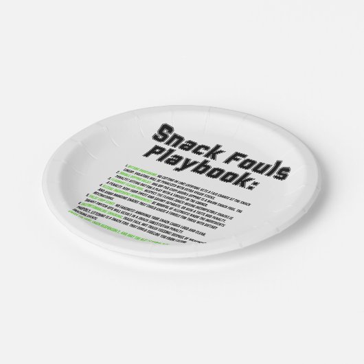 Snack Fouls Playbook Papieren Bordje (Gekanteld)
