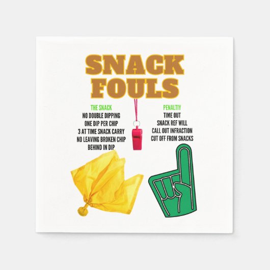 Snack Fouls voor Party Goers Servet (Voorkant)