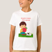 Snack in de hand, het leven is groots t-shirt (Voorkant)