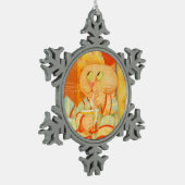 SNACK KAT Pewter Sneeuwvlok Ornament (Links)