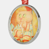 SNACK KAT Premium Rond Ornament (Links)